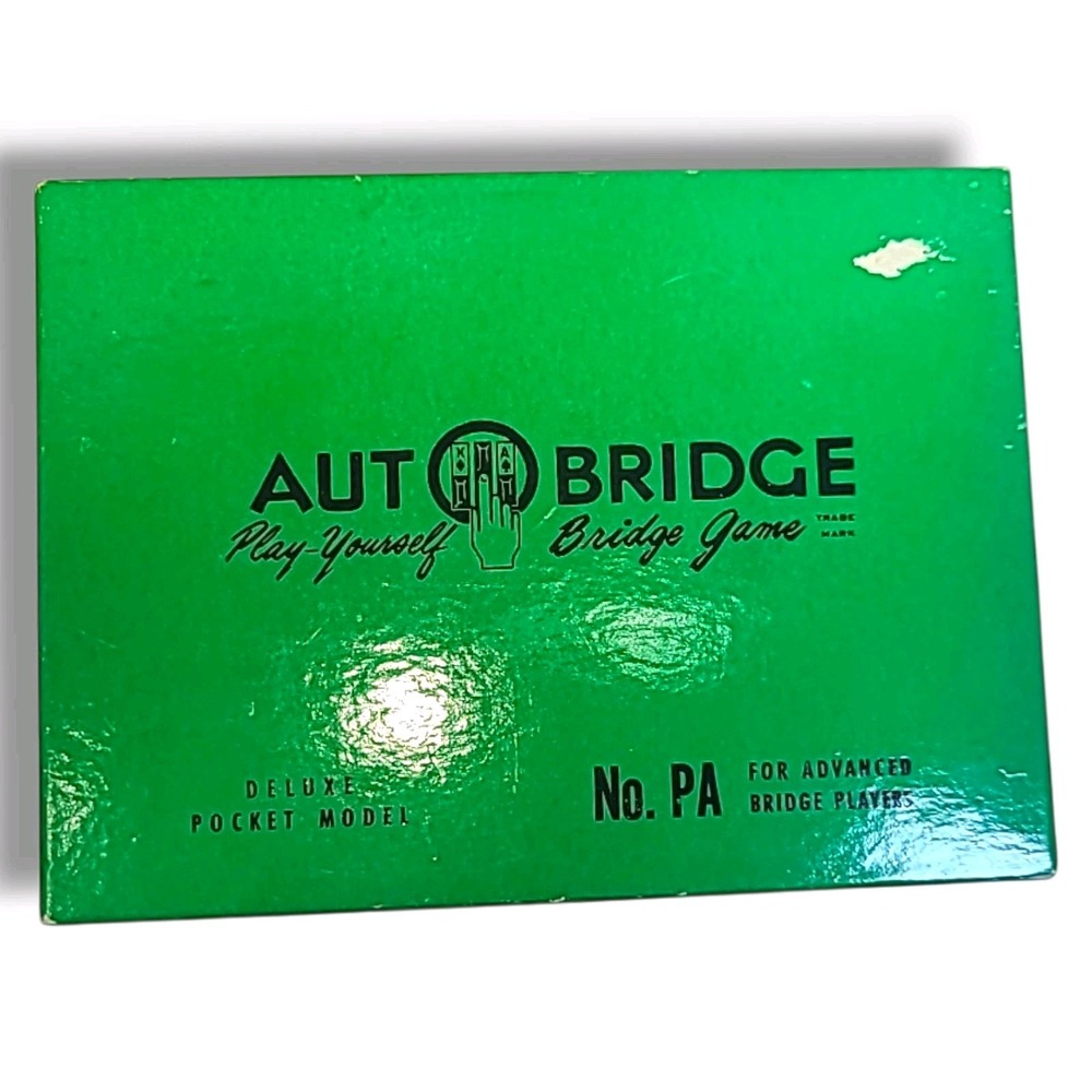 Vintage Autobridge Deluxe No PA Advanced Play Yourself Bridge‎ Game w/ Sheets